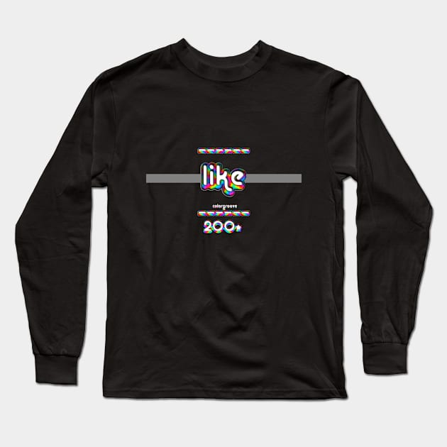 Like 2000 ColorGroove Retro-Rainbow-Tube nostalgia (wf) Long Sleeve T-Shirt by Blackout Design